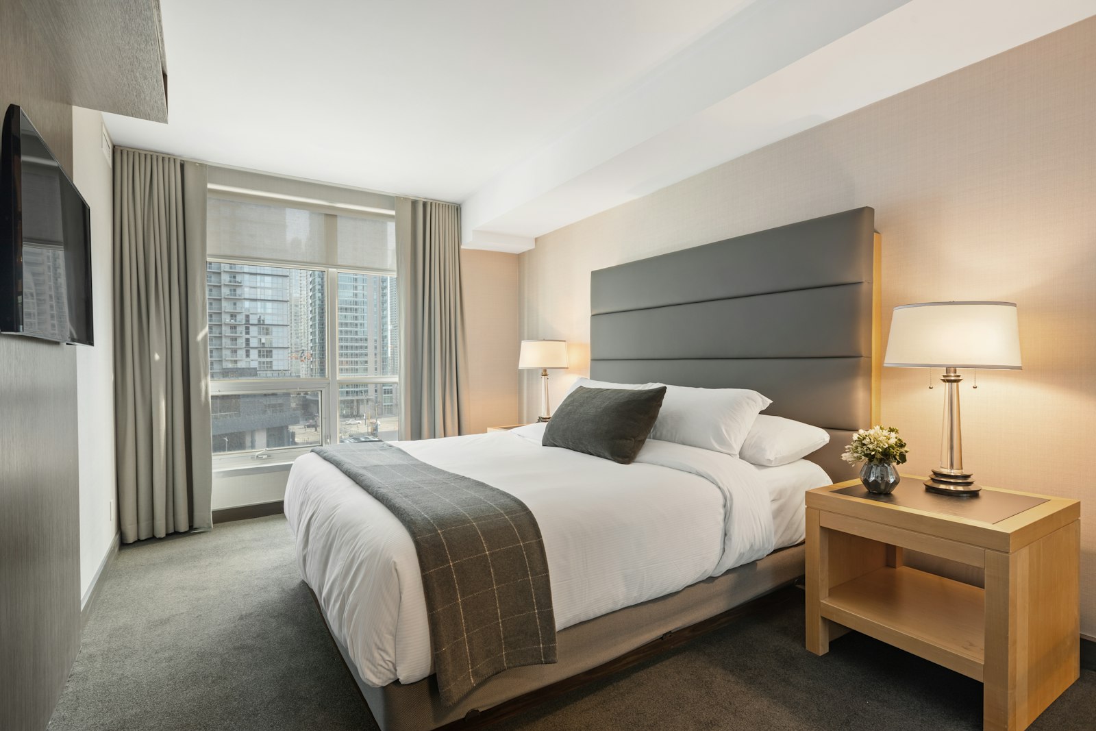 A suite opening onto its private terrace.